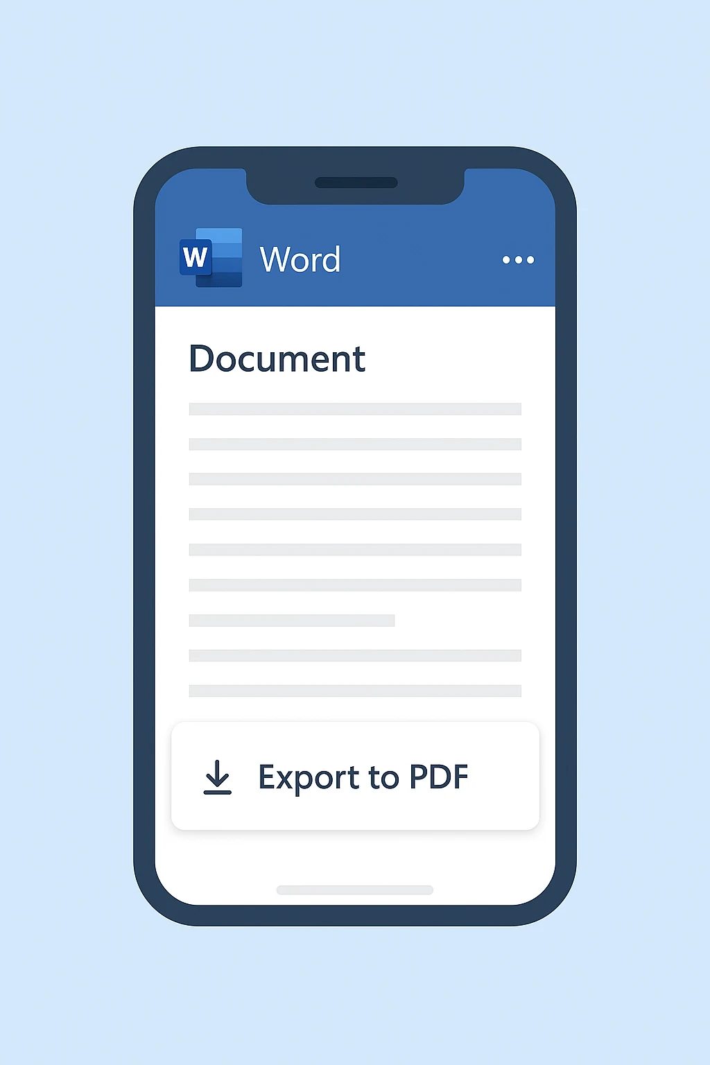Convert Word to PDF on mobile – Export to PDF in Word app
