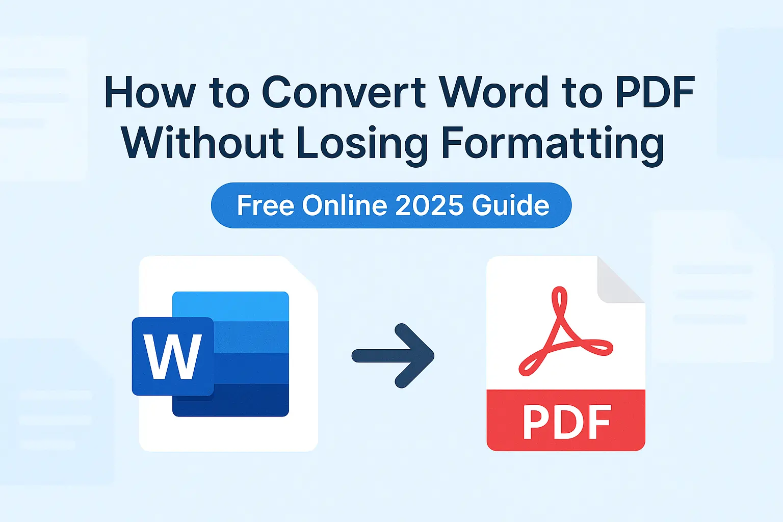 Hero image: convert Word to PDF without losing formatting – Free 2025 guide